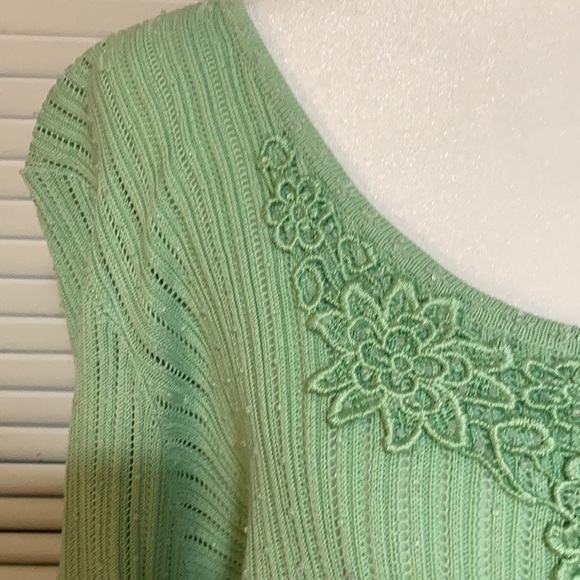 NWT Reba Shade of Green Lightweight Sweater Size Large - Picture 7 of 10